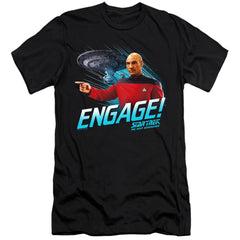 Star Trek Engage Men's Ultra-Soft 30/1 Cotton Slim Short-Sleeve T-Shirt