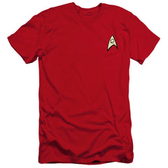 Star Trek Engineering Uniform Men's Ultra-Soft 30/1 Cotton Slim Short-Sleeve T-Shirt