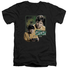 Star Trek Ensign Chekov Men's 30/1 Cotton Slim V-Neck T-Shirt