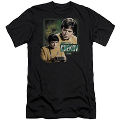 Star Trek Ensign Chekov Men's Ultra-Soft 30/1 Cotton Slim Short-Sleeve T-Shirt
