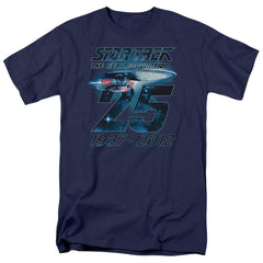 Star Trek Enterprise 25 Men's 18/1 Cotton Short-Sleeve T-Shirt