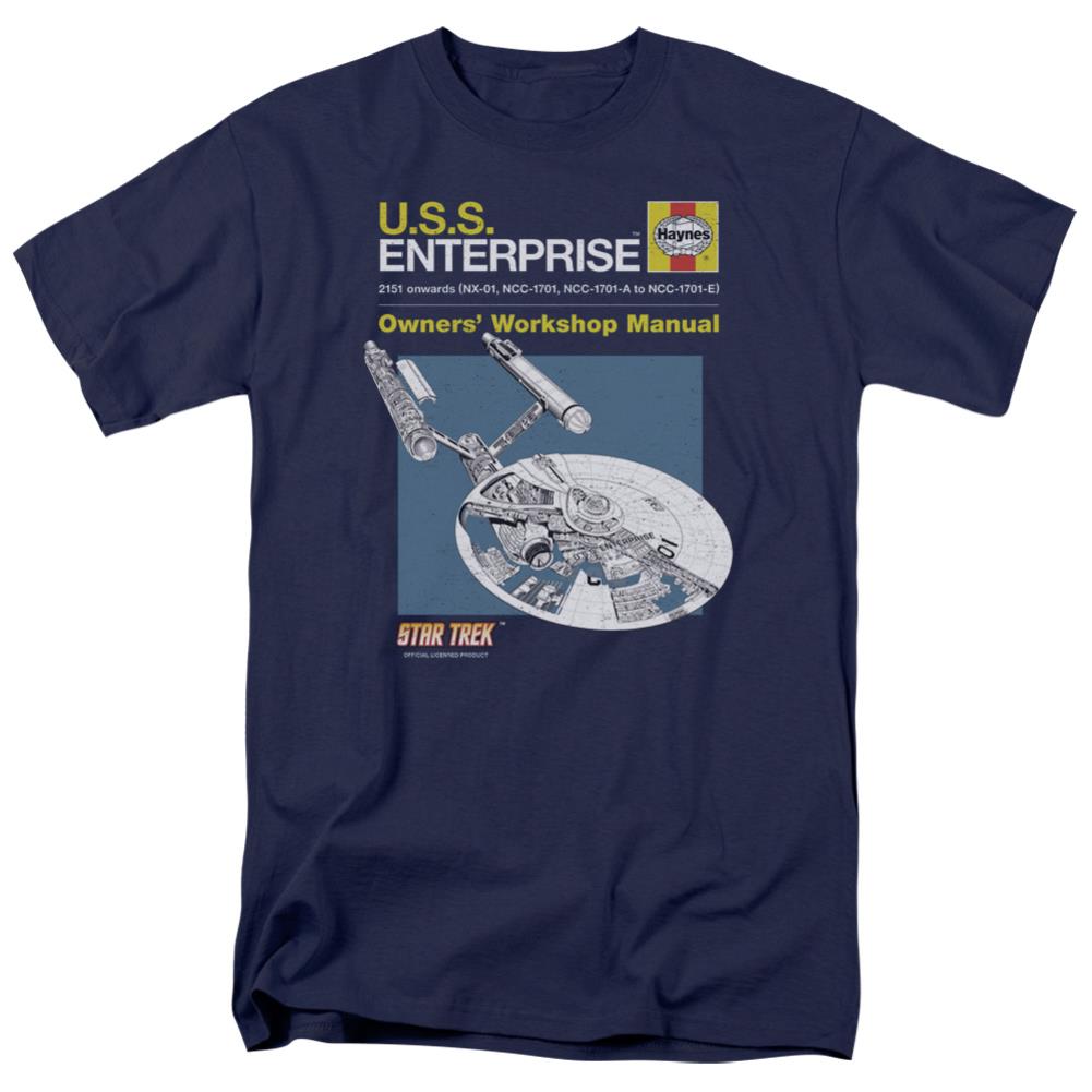 Star Trek Enterprise Manual Men's 18/1 Cotton Short-Sleeve T-Shirt
