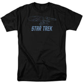 Star Trek Enterprise Outline Men's 18/1 Cotton Short-Sleeve T-Shirt