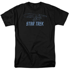 Star Trek Enterprise Outline Men's 18/1 Cotton Short-Sleeve T-Shirt