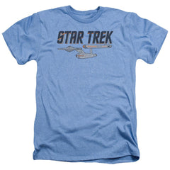 Star Trek Entreprise Logo Men's 30/1 Heather 60 40 Poly Short-Sleeve T-Shirt