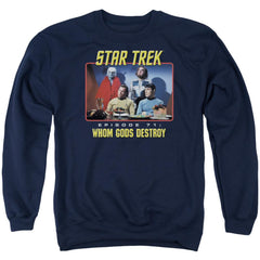 Star Trek Episode 71 Men's Crewneck 50 50 Poly Long-Sleeve T-Shirt