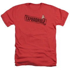 Star Trek Expendable Men's 30/1 Heather 60 40 Poly Short-Sleeve T-Shirt