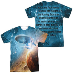 Star Trek Final Frontier (Front/Back Print) Men's Regular Fit Polyester Short-Sleeve T-Shirt