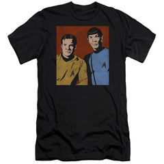 Star Trek Friends Men's Ultra-Soft 30/1 Cotton Slim Short-Sleeve T-Shirt