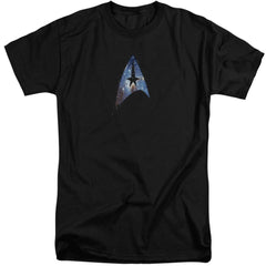 Star Trek Galactic Shield Men's 18/1 Tall Cotton Short-Sleeve T-Shirt