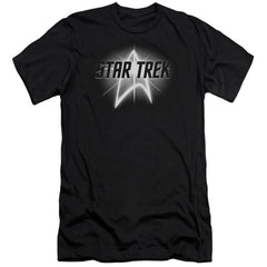 Star Trek Glow Logo Men's Ultra-Soft 30/1 Cotton Slim Short-Sleeve T-Shirt