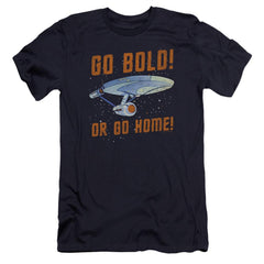Star Trek Go Bold Men's Ultra-Soft 30/1 Cotton Slim Short-Sleeve T-Shirt