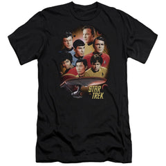 Star Trek Heart Of The Enterprise Men's Ultra-Soft 30/1 Cotton Slim Short-Sleeve T-Shirt