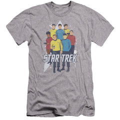 Star Trek Here Here Men's Ultra-Soft 30/1 Cotton Slim Short-Sleeve T-Shirt