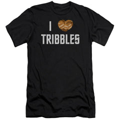 Star Trek I Heart Tribbles Men's Ultra-Soft 30/1 Cotton Slim Short-Sleeve T-Shirt