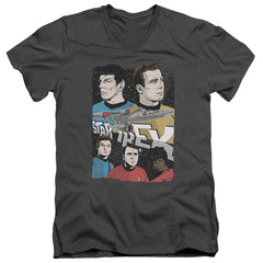 Star Trek Illustrated Crew Men's 30/1 Cotton Slim V-Neck T-Shirt
