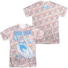 Star Trek Incoming (Front/Back Print) Men's Regular Fit Polyester Short-Sleeve T-Shirt