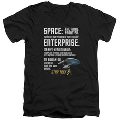 Star Trek Intro Men's 30/1 Cotton Slim V-Neck T-Shirt