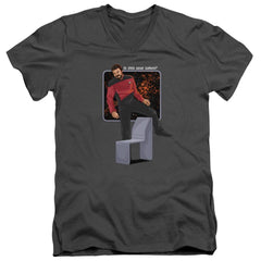Star Trek Is This Seat Taken Men's 30/1 Cotton Slim V-Neck T-Shirt