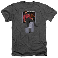 Star Trek Is This Seat Taken Men's 30/1 Heather 60 40 Poly Short-Sleeve T-Shirt