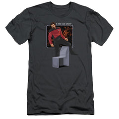 Star Trek Is This Seat Taken Men's Ultra-Soft 30/1 Cotton Slim Short-Sleeve T-Shirt