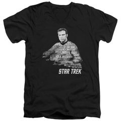 Star Trek Kirk Words Men's 30/1 Cotton Slim V-Neck T-Shirt