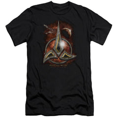 Star Trek Klingon Crest Men's Ultra-Soft 30/1 Cotton Slim Short-Sleeve T-Shirt