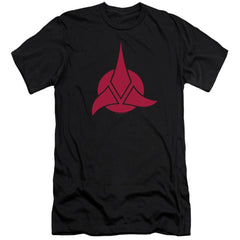 Star Trek Klingon Logo Men's Ultra-Soft 30/1 Cotton Slim Short-Sleeve T-Shirt