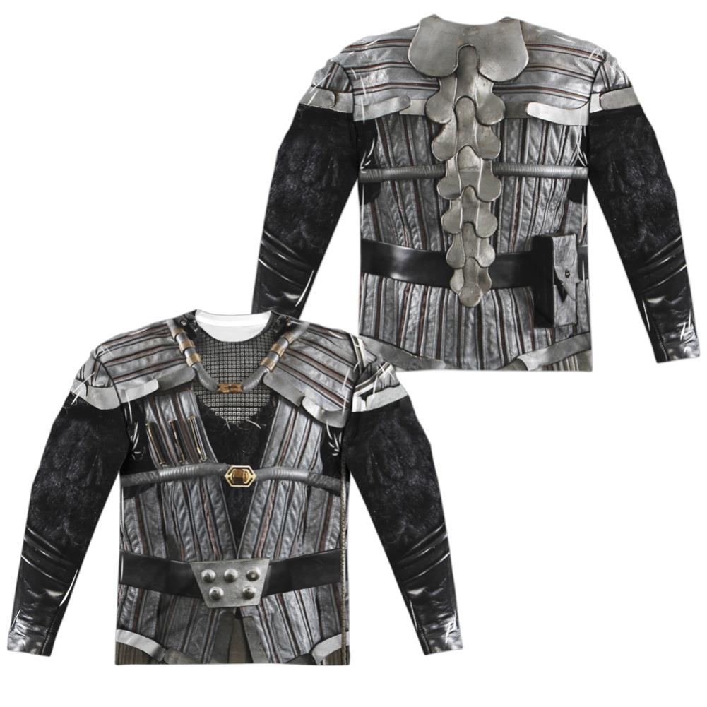 Star Trek Klingon Uniform (Front/Back Print) Men's Regular Fit Polyester Long-Sleeve T-Shirt