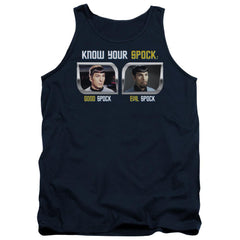 Star Trek Know Your Spock Men's 18/1 Cotton Tank Top