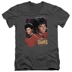 Star Trek Lieutenant Uhura Men's 30/1 Cotton Slim V-Neck T-Shirt