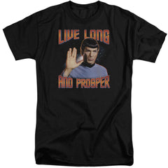 Star Trek Live Long And Prosper Men's 18/1 Tall Cotton Short-Sleeve T-Shirt