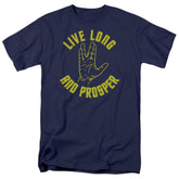 Star Trek Live Long Hand Men's 18/1 Cotton Short-Sleeve T-Shirt