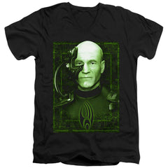 Star Trek Locutus Of Borg Men's 30/1 Cotton Slim V-Neck T-Shirt