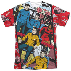 Star Trek Long Panel Men's Regular Fit Polyester Short-Sleeve T-Shirt