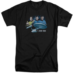 Star Trek Main Three Men's 18/1 Tall Cotton Short-Sleeve T-Shirt