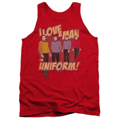 Star Trek Man In Uniform Men's 18/1 Cotton Tank Top