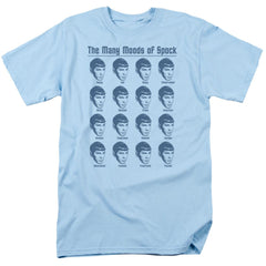 Star Trek Many Moods Of Spock Men's 18/1 Cotton Short-Sleeve T-Shirt