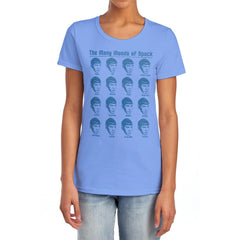 Star Trek Many Moods Of Spock Women's 18/1 Cotton Short-Sleeve T-Shirt