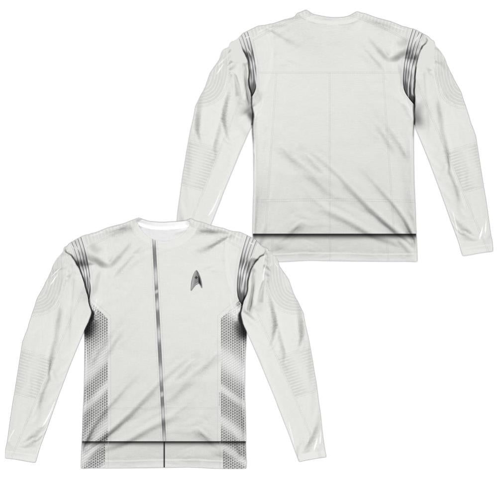 Star Trek Medical Uniform (Front/Back Print) Men's Regular Fit Polyester Long-Sleeve T-Shirt