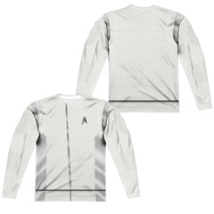 Star Trek Medical Uniform (Front/Back Print) Men's Regular Fit Polyester Long-Sleeve T-Shirt