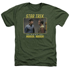 Star Trek Mirror Mirror Men's 30/1 Heather 60 40 Poly Short-Sleeve T-Shirt