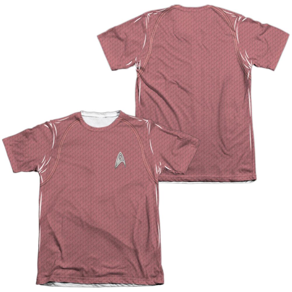 Star Trek Movie Engineering Uniform (Front/Back Print) Men's Regular Fit Poly Cotton Short-Sleeve T-Shirt
