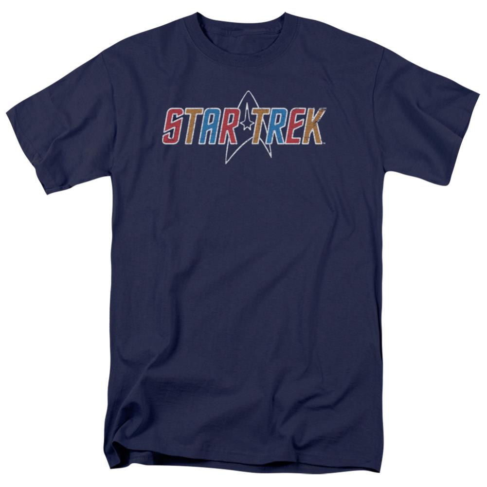 Star Trek Multi Colored Logo Men's 18/1 Cotton Short-Sleeve T-Shirt