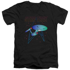 Star Trek Neon Trek Men's 30/1 Cotton Slim V-Neck T-Shirt