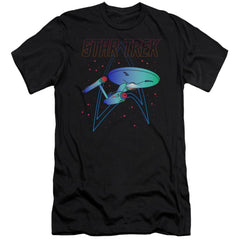 Star Trek Neon Trek Men's Ultra-Soft 30/1 Cotton Slim Short-Sleeve T-Shirt