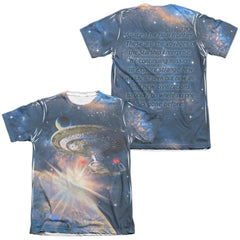 Star Trek Next Generation Enterprise (Front/Back Print) Men's Regular Fit Poly Cotton Short-Sleeve T-Shirt