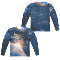 Star Trek Next Generation Enterprise (Front/Back Print) Men's Regular Fit Polyester Long-Sleeve T-Shirt