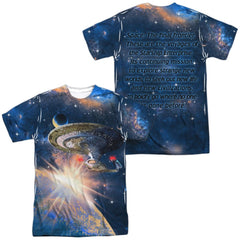Star Trek Next Generation Enterprise (Front/Back Print) Men's Regular Fit Polyester Short-Sleeve T-Shirt
