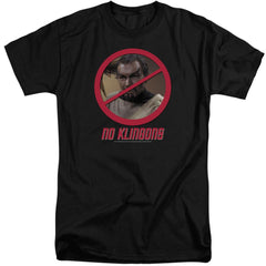 Star Trek No Klingons Men's 18/1 Tall Cotton Short-Sleeve T-Shirt